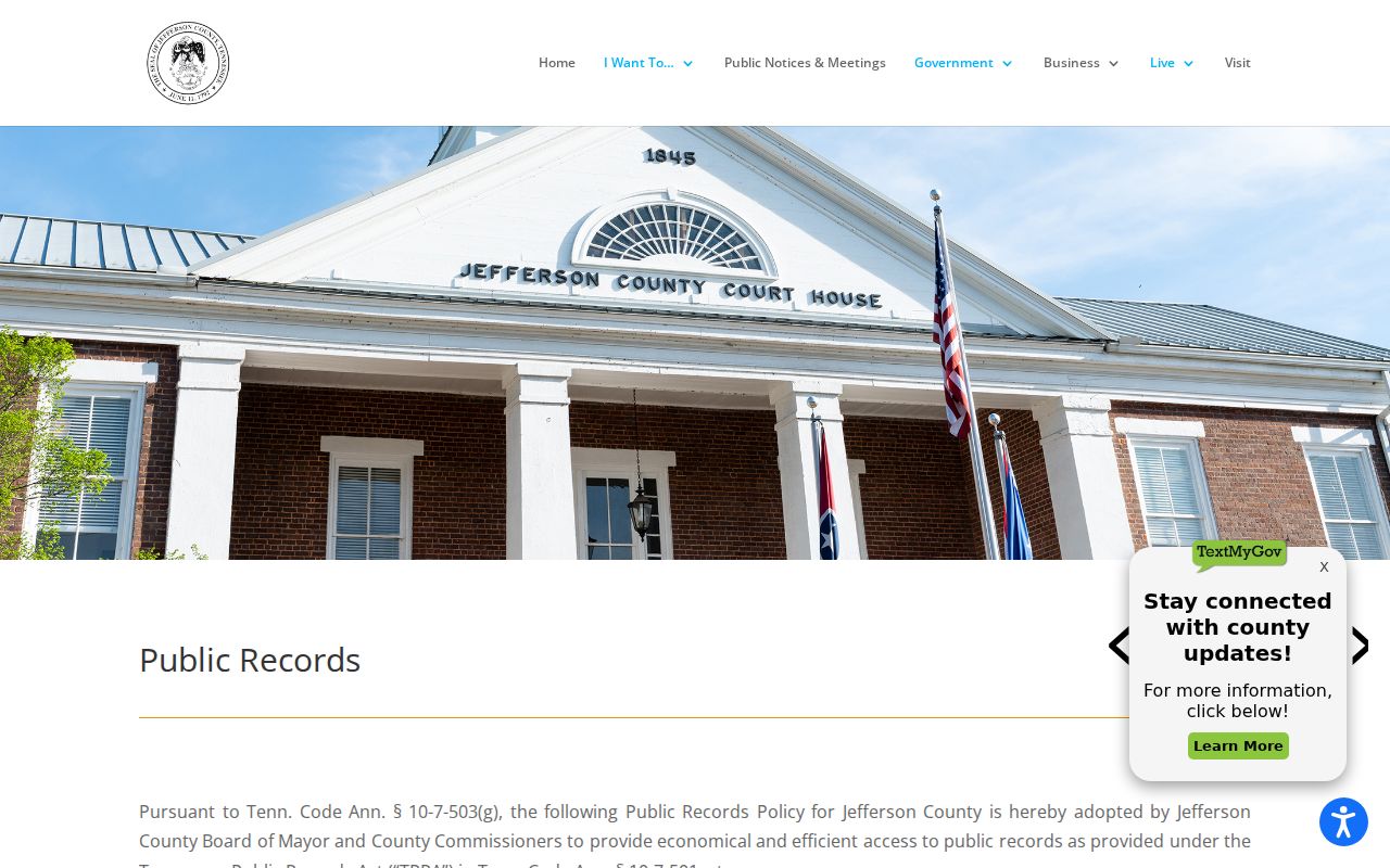 Jefferson County case search public records page