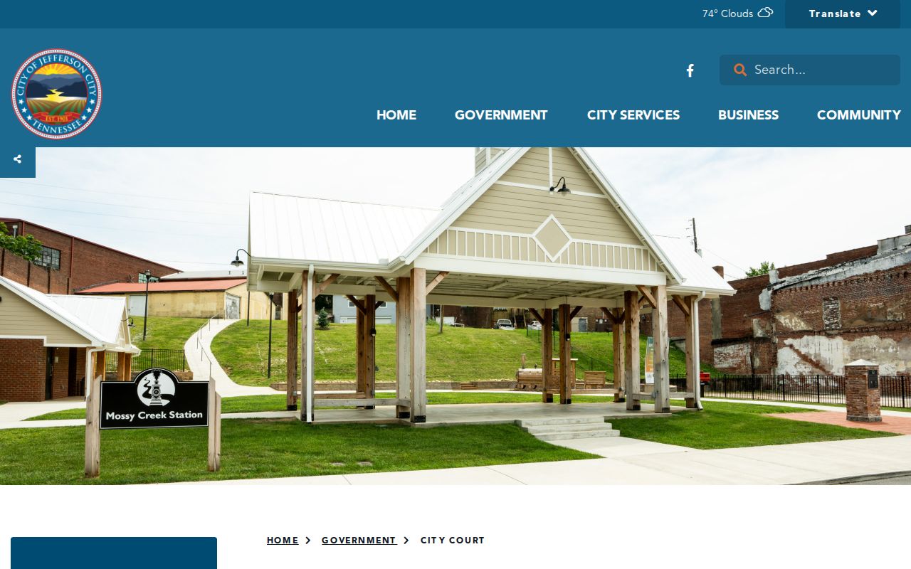 Jefferson City court docket and municipal court page